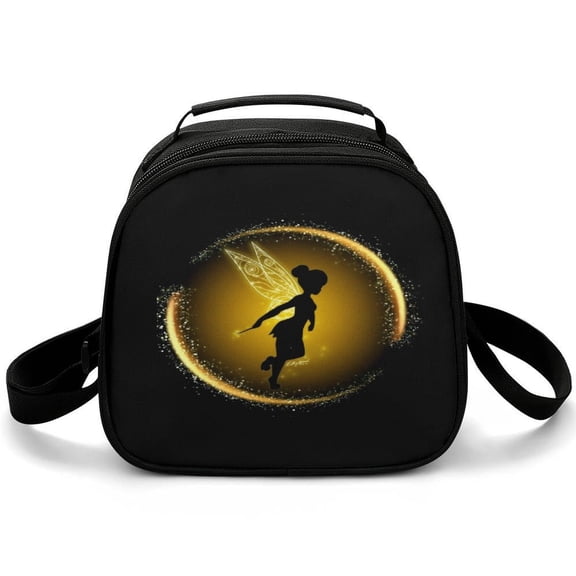 Tinker Be-l Lunch Bag Small Lunch Box Shoulder Strap Reusable Food Tote Bag for Snacks Drinks