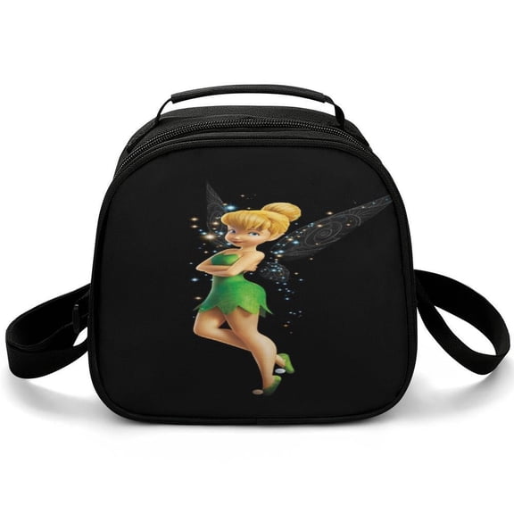 Tinker Be-l Lunch Bag Small Lunch Box Shoulder Strap Reusable Food Tote Bag for Snacks Drinks