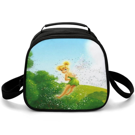 Tinker Be-l Lunch Bag Small Lunch Box Shoulder Strap Reusable Food Tote Bag for Snacks Drinks