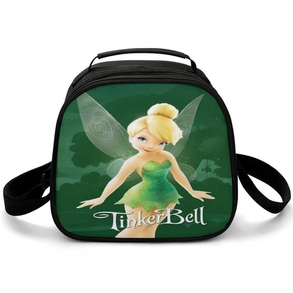 Tinker Be-l Lunch Bag Small Lunch Box Shoulder Strap Reusable Food Tote Bag for Snacks Drinks