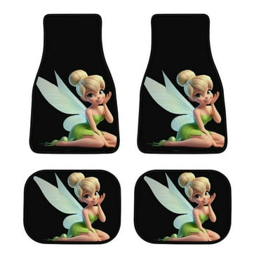 Tinker Bell 4-pack car floor mats set front/rear car mats universal for sedans trucks SUVs trucks One size