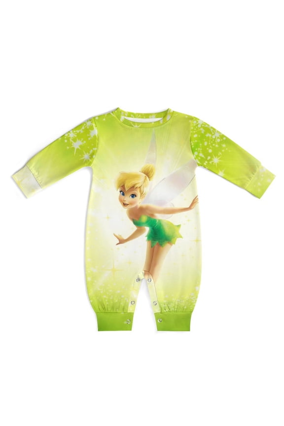 Tinker Bell Baby Onesie Romper Footless Infant Long Sleeve Jumpsuit for Boys Girls