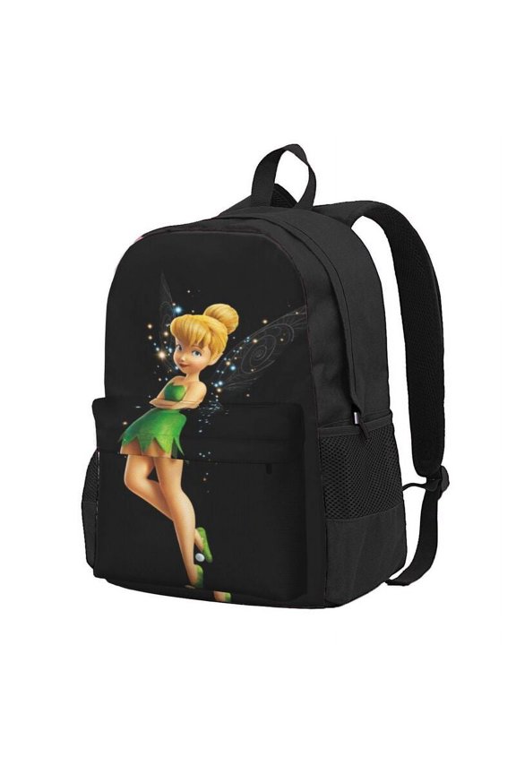 Tinker Bel Backpack Anime Computer Bag Hiking Bookpack Bag for Adult 16.5in