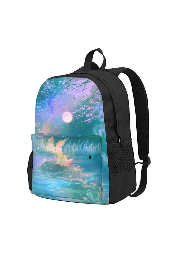 Tinker Bel Backpack Anime Computer Bag Hiking Bookpack Bag for Adult 16.5in