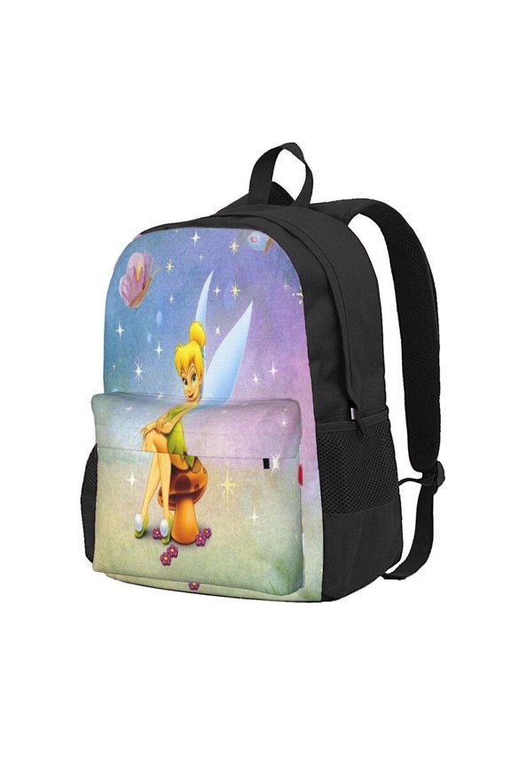 Tinker Bel Backpack Anime Computer Bag Hiking Bookpack Bag for Adult 16.5in