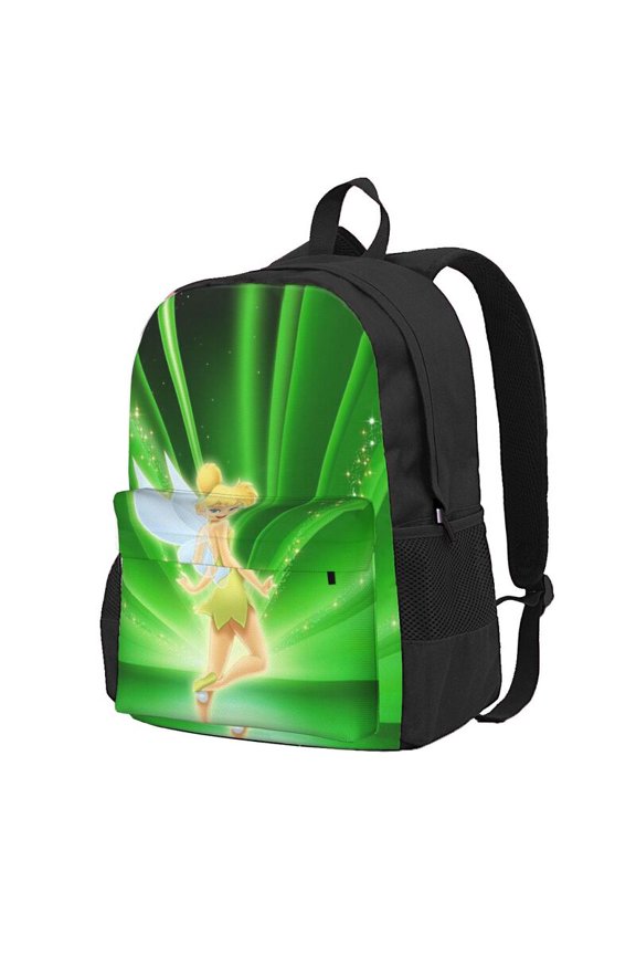 Tinker Bel Backpack Anime Computer Bag Hiking Bookpack Bag for Adult 16.5in