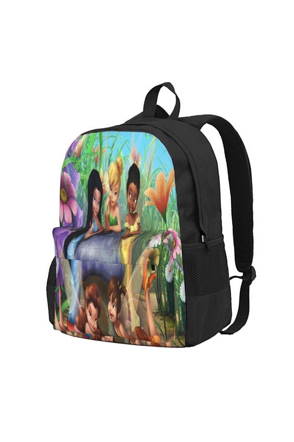 Tinker Bel Backpack Anime Computer Bag Hiking Bookpack Bag for Adult 16.5in