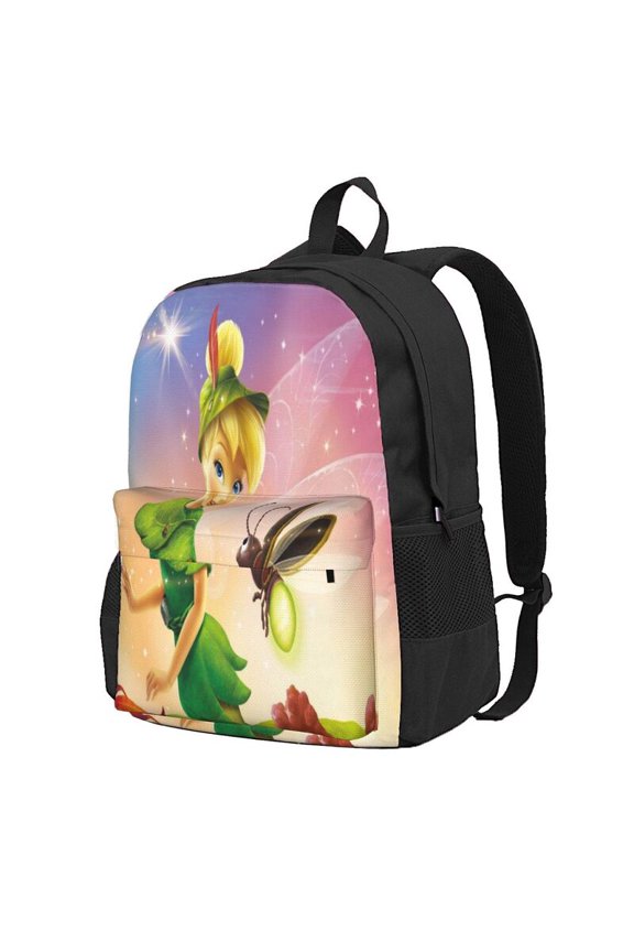 Tinker Bel Backpack Anime Computer Bag Hiking Bookpack Bag for Adult 16.5in