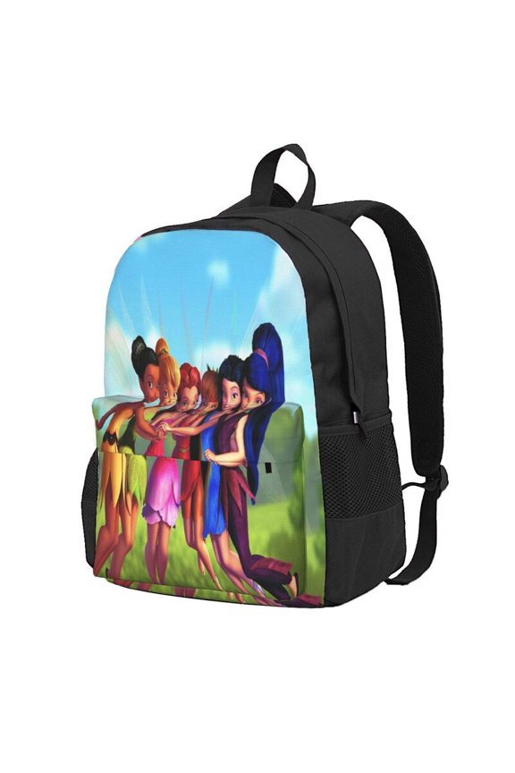 Tinker Bel Backpack Anime Computer Bag Hiking Bookpack Bag for Adult 16.5in