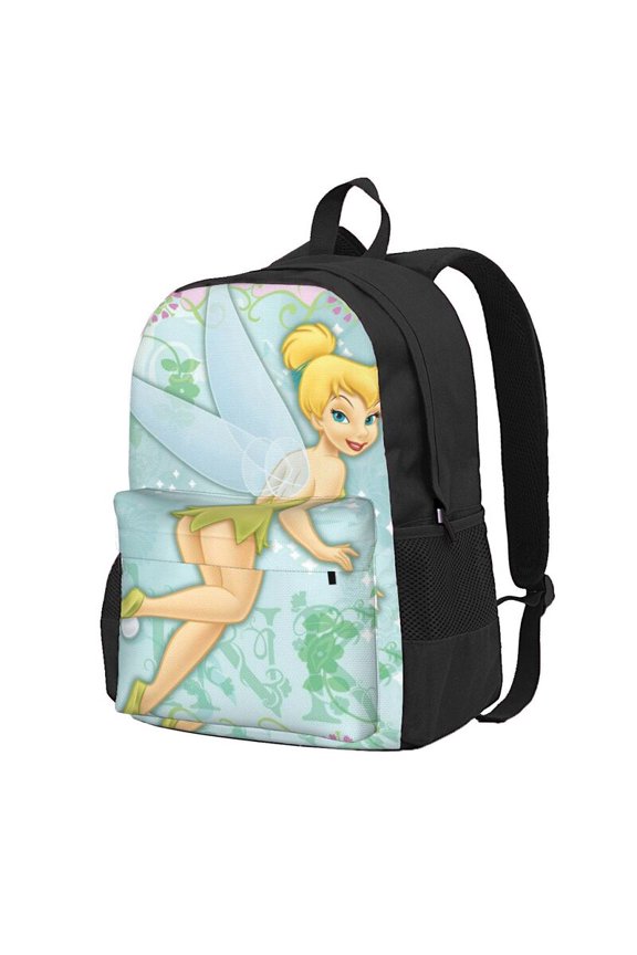 Tinker Bel Backpack Anime Computer Bag Hiking Bookpack Bag for Adult 16.5in