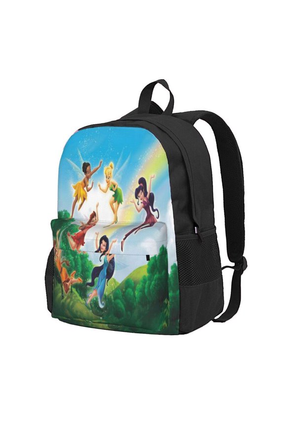 Tinker Bel Backpack Anime Computer Bag Hiking Bookpack Bag for Adult 16.5in