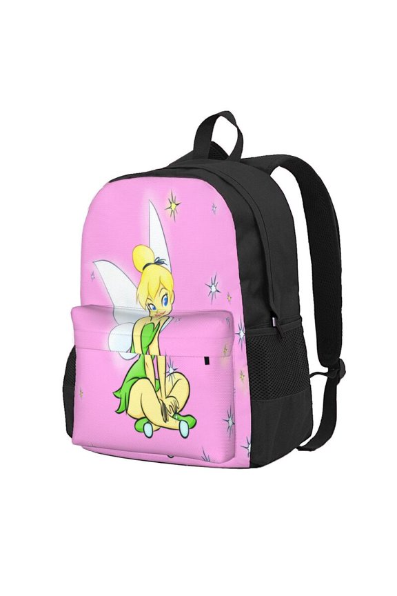 Tinker Bel Backpack Anime Computer Bag Hiking Bookpack Bag for Adult 16.5in