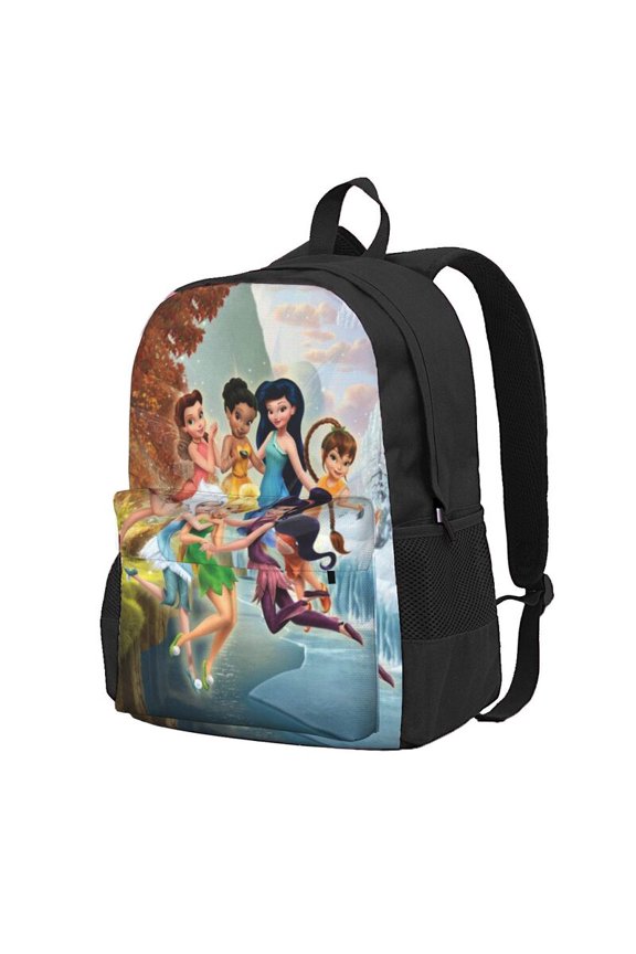 Tinker Bel Backpack Anime Computer Bag Hiking Bookpack Bag for Adult 16.5in