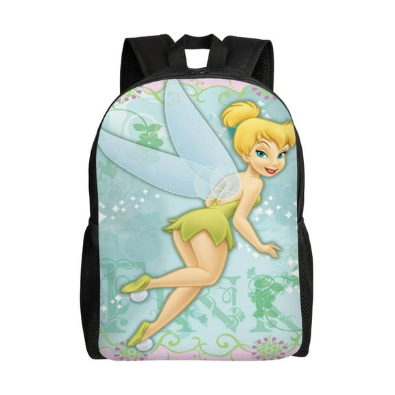 Tinker Bel Backpack Cute Anime Large Capacity Multifunction Backpacks Lightweight Sports Travel Laptop Bag Daypack 16In