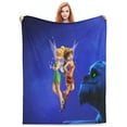 Tinker Bell Bed Blanket 3D Printed Throw Blanket Lightweight Super Soft