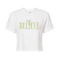thumbnail image 1 of Tinker Bell - Believe - Juniors Cropped Cotton Blend T-Shirt, 1 of 5