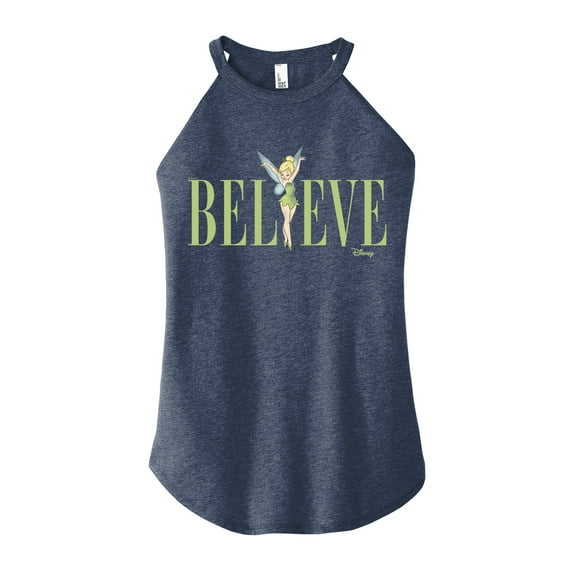 Tinker Bell - Believe - Juniors High Neck Tank Top