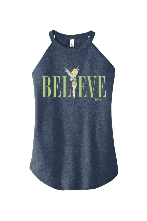 - Believe - Juniors High Neck Tank Top