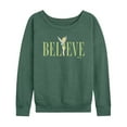 thumbnail image 1 of Tinker Bell - Believe  - Ladies French Terry Long Sleeve Shirt, 1 of 5