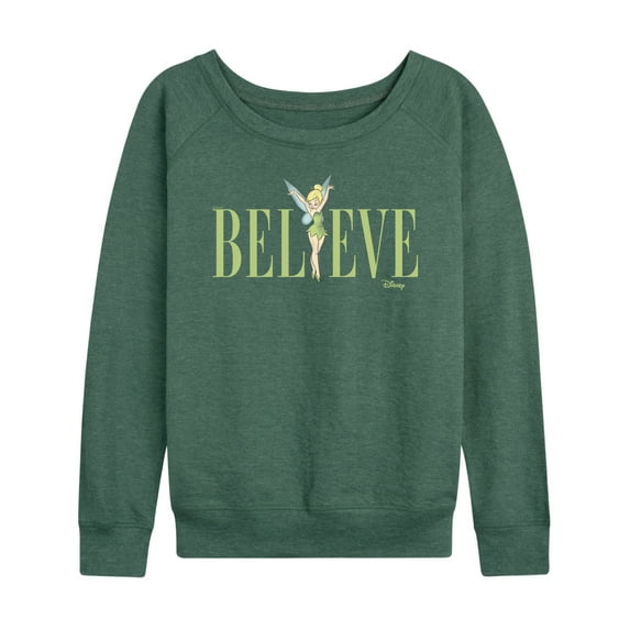 Tinker Bell - Believe - Ladies French Terry Long Sleeve Shirt