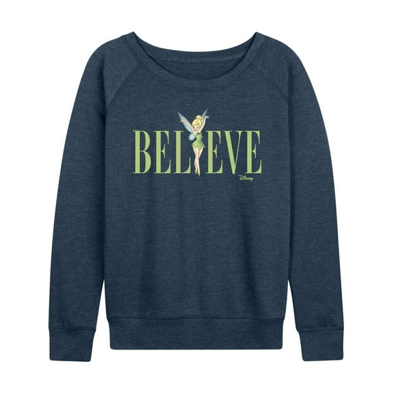 Tinker Bell - Believe  - Ladies French Terry Long Sleeve Shirt