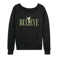 thumbnail image 1 of Tinker Bell - Believe  - Ladies French Terry Long Sleeve Shirt, 1 of 5