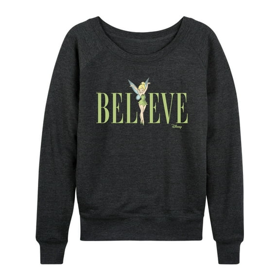 Tinker Bell - Believe  - Ladies French Terry Long Sleeve Shirt