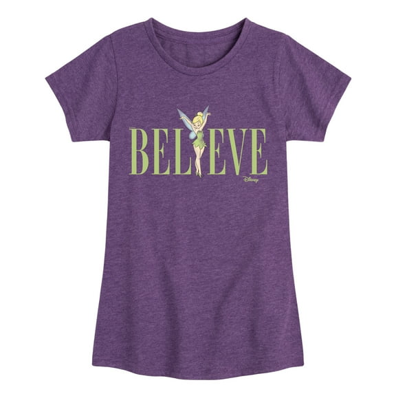 Tinker Bell - Believe - Toddler And Youth Girls Short Sleeve Graphic T-Shirt