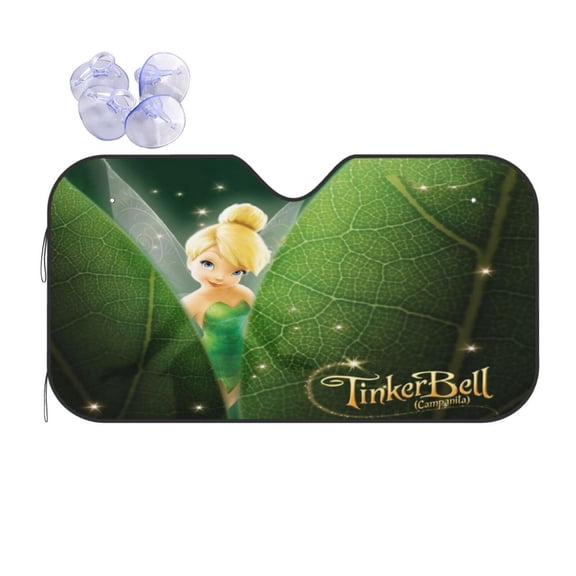 Tinker Bel Car Windshield Sunshade Front Window Sun Shades Folding Block Uv Rays Visor Protector Sun Shield Gifts for Sedan Truck Suv Auto Accessories