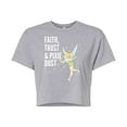 thumbnail image 1 of Tinker Bell - Faith Trust Pixie Dust - Juniors Cropped Cotton Blend T-Shirt, 1 of 5