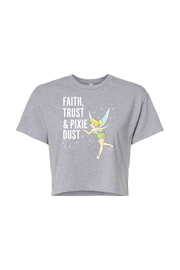 - Faith Trust Pixie Dust - Juniors Cropped Cotton Blend T-Shirt
