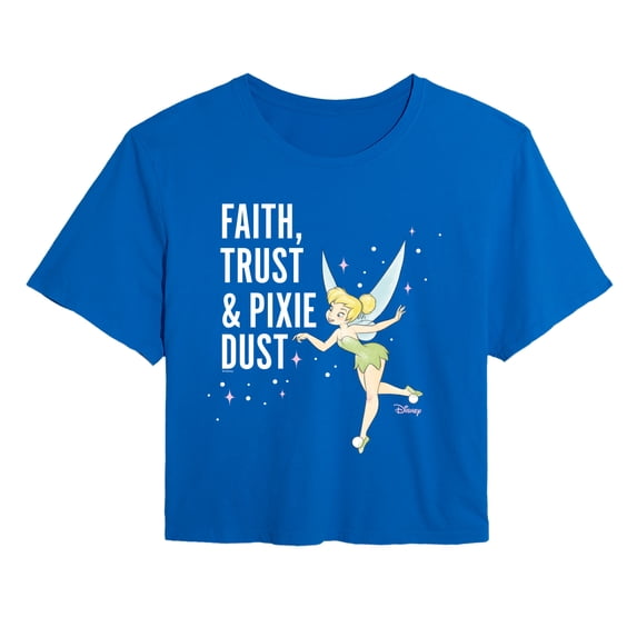 Tinker Bell - Faith Trust Pixie Dust Cropped Graphic T-Shirt