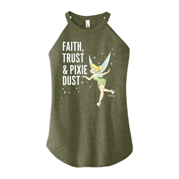 Tinker Bell - Faith Trust Pixie Dust - Juniors High Neck Tank Top