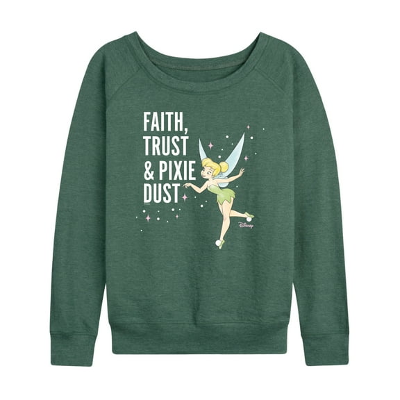 Tinker Bell - Faith Trust Pixie Dust - Ladies French Terry Long Sleeve Shirt