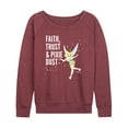 thumbnail image 1 of Tinker Bell - Faith Trust Pixie Dust - Ladies French Terry Long Sleeve Shirt, 1 of 5