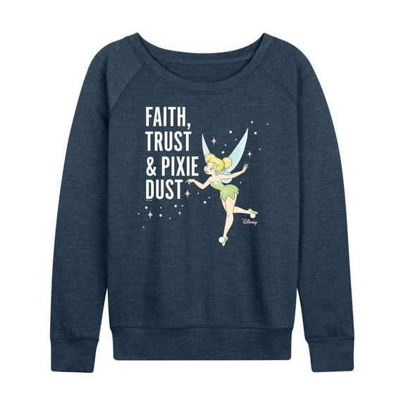 Tinker Bell - Faith Trust Pixie Dust - Ladies French Terry Long Sleeve Shirt