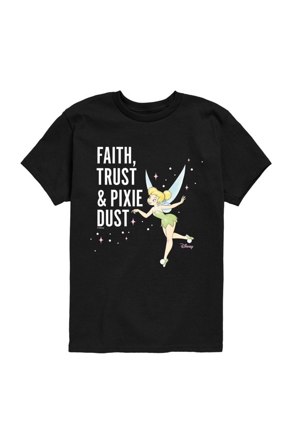 - Faith, Trust, Pixie Dust - Youth Boys Short Sleeve Graphic T-Shirt