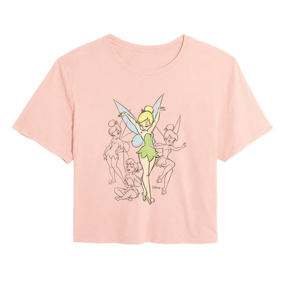 Tinker Bell - Hand Drawn Sketches Cropped Graphic T-Shirt
