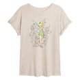 thumbnail image 1 of Tinker Bell - Hand Drawn Sketches - Juniors Oversized Graphic T-Shirt, 1 of 5