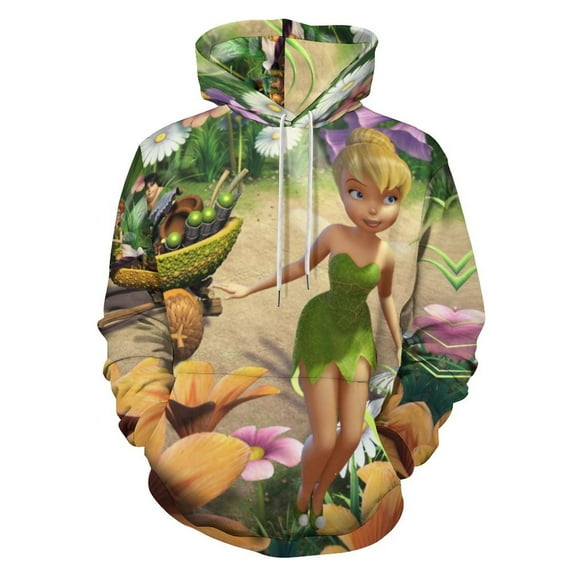 Tinker Bell Hoodie 3D Print Pullover Hooded Long Sleeve Sweatshirts Tops Blouse with Pocket for Mens Womens