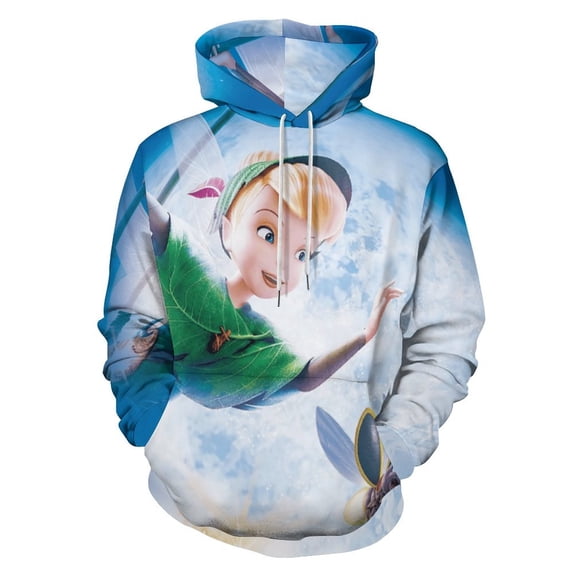 Tinker Bell Hoodie 3D Print Pullover Hooded Long Sleeve Sweatshirts Tops Blouse with Pocket for Mens Womens