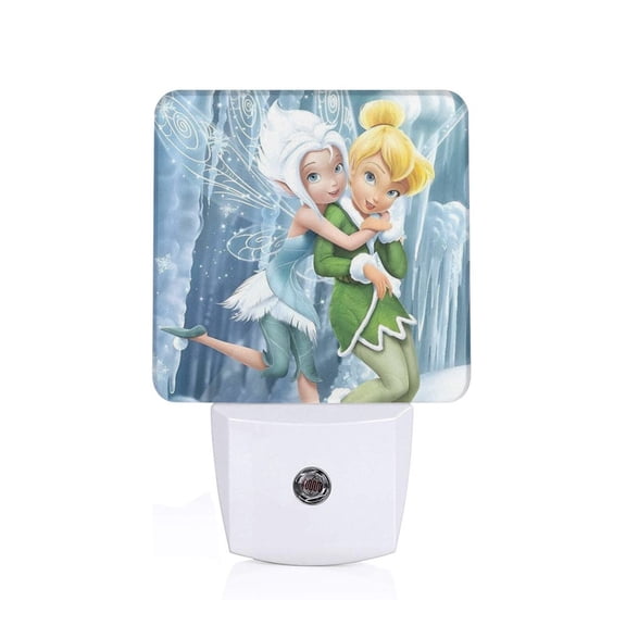 Tinker Bell LED Night Light Plug in,Dusk to Dawn Sensor,Cute Cartoon Night Lights Plug into Wall for Hallway Bedroom Stairway