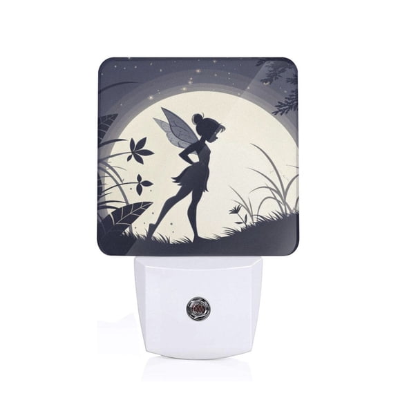 Tinker Bell LED Night Light Plug in,Dusk to Dawn Sensor,Cute Cartoon Night Lights Plug into Wall for Hallway Bedroom Stairway