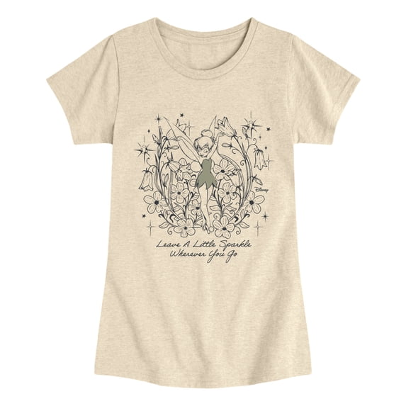 Tinker Bell - Leave Sparkle Fitted Short Sleeve Graphic T-Shirt