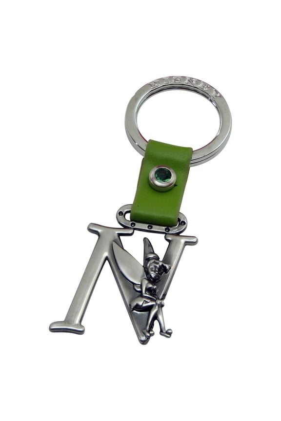 Tinker Bell Letter N Pewter Key Chain