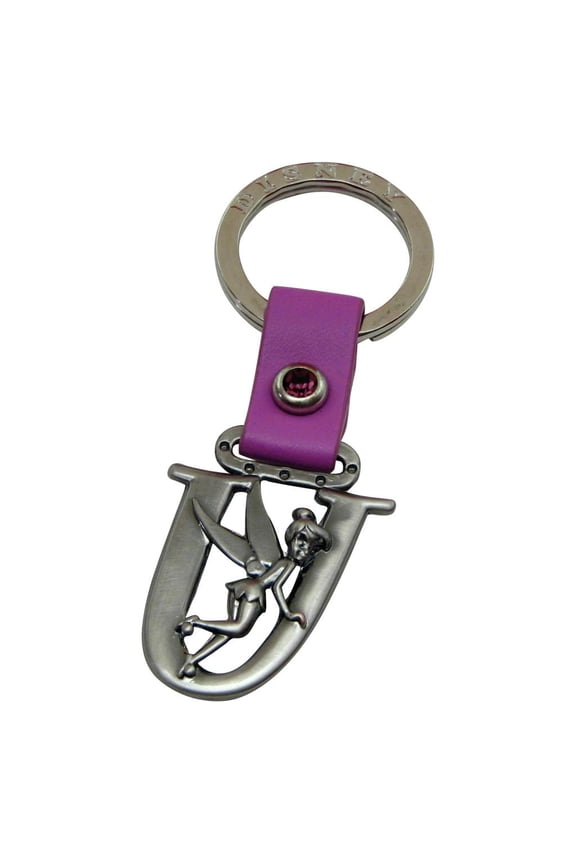 Tinker Bell Letter U Pewter Key Chain