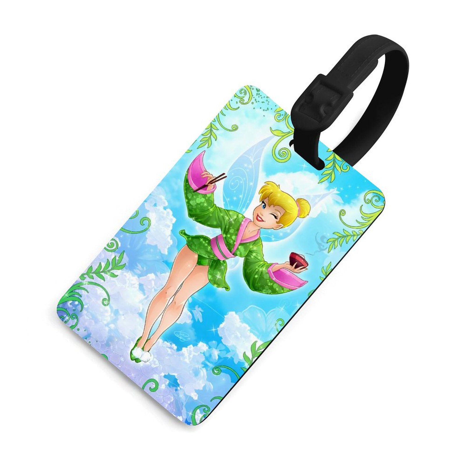 Tinker Bell Luggage Tag Luggage Tags PU Tags Cute Funny Travel Bag ...