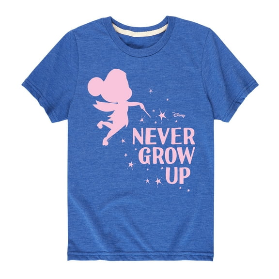Tinker Bell - Never Grow Up - Toddler And Youth Short Sleeve Graphic T-Shirt