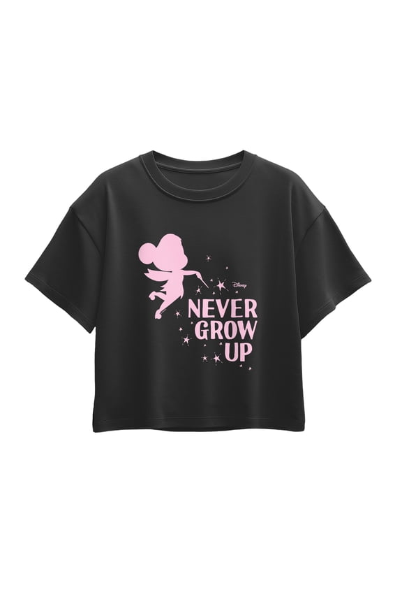 - Never Grow Up - Youth Girls Boxy T-Shirt