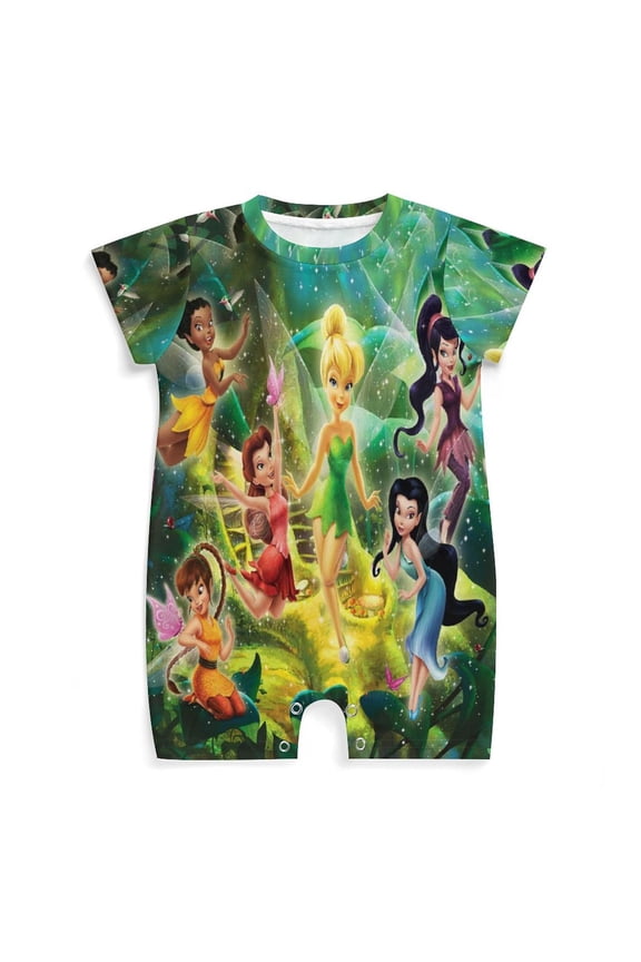 Tinker Bel Newborn Baby Romper Clothing Infant Summer Baby Climbing Clothes Outfit for Boys Girls
